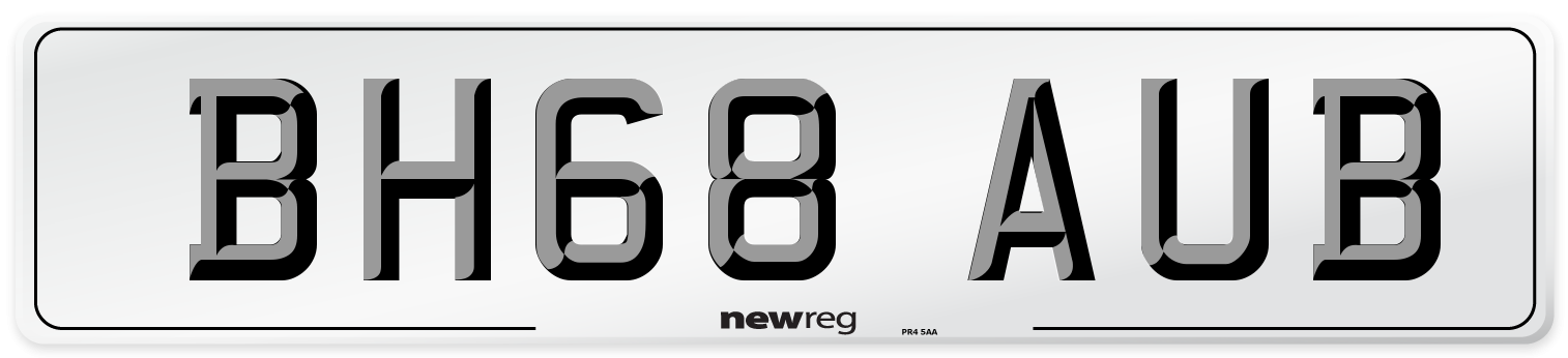 BH68 AUB Number Plate from New Reg